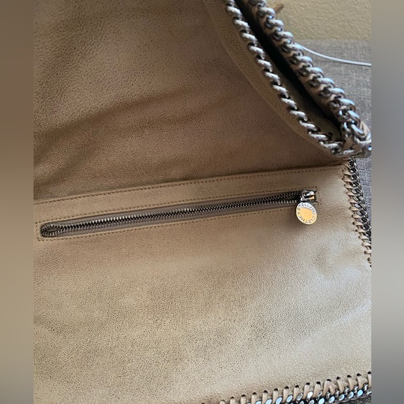 NEW Stella McCartney Falabella Tan Faux Leather Clutch!! - Picture 6 of 11